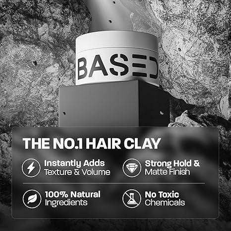Textured and Holding Hair Clay