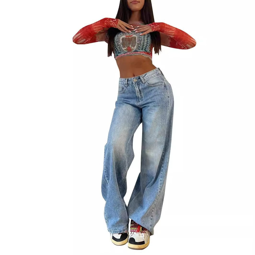 Womens High Waist Denim Jeans